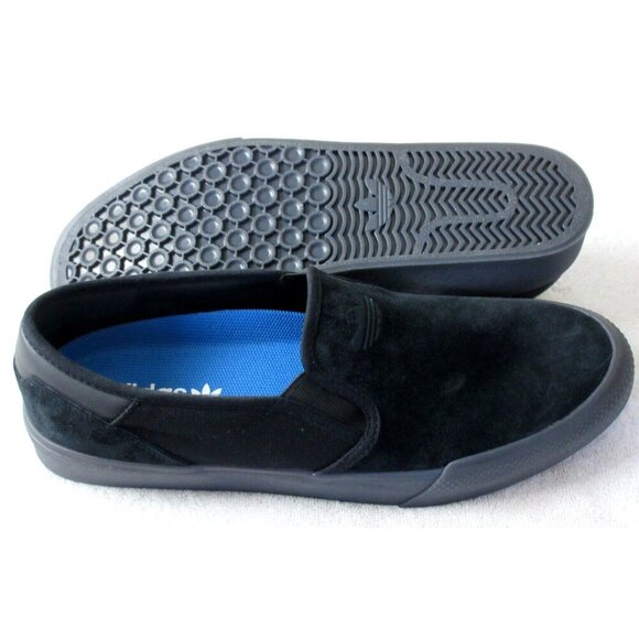 Adidas Men's Shmoofoil Slip On Suede Skateboarding Shoes Black Sizes NIB - Picture 3 of 5